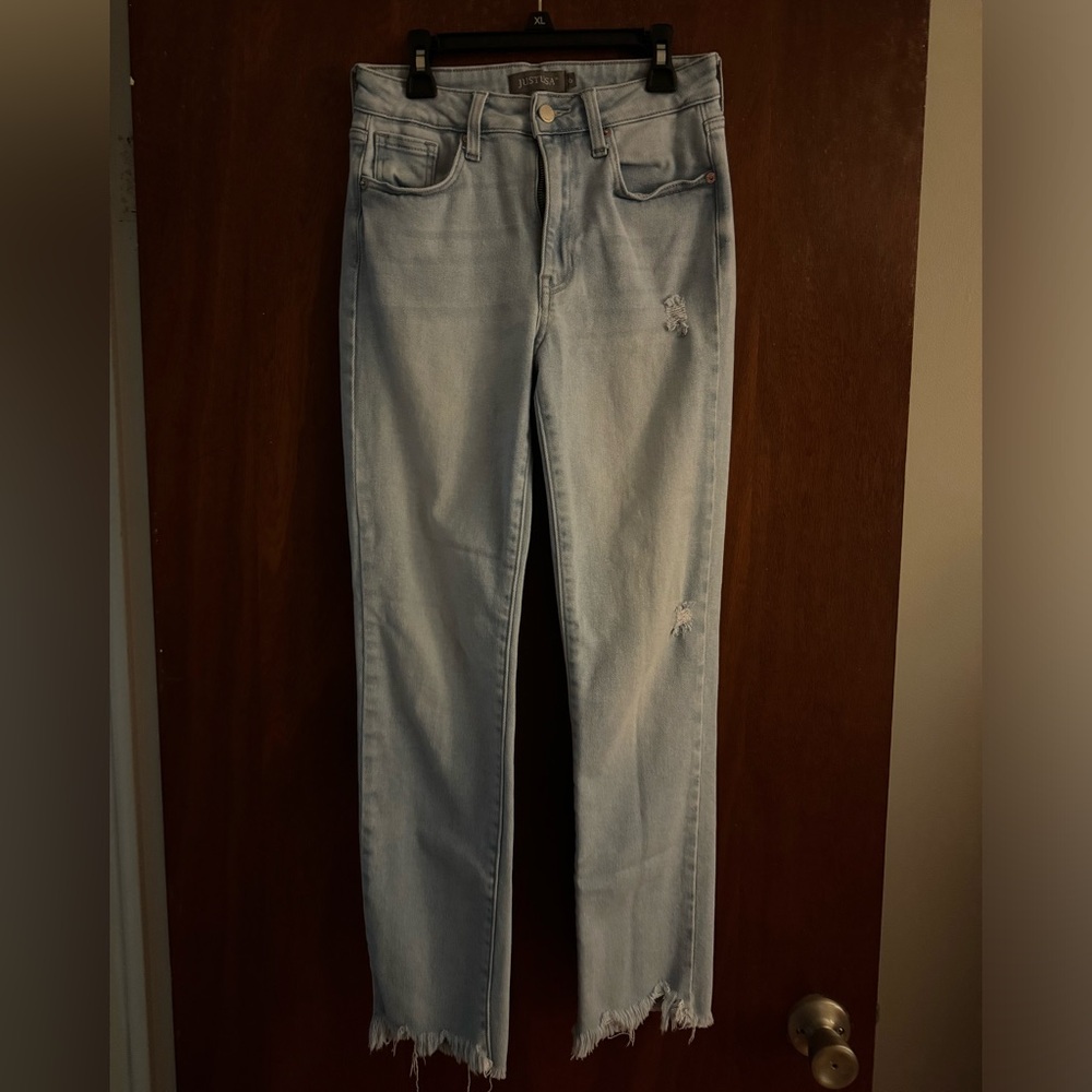 Light Blue Distressed Women's Jeans